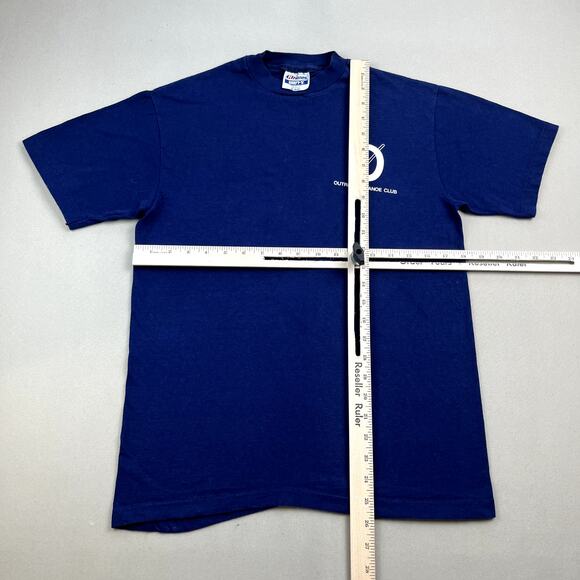 Vintage Outrigger Canoe Club T-Shirt Adult Small Navy Blue Hawaii Waikiki 90s - Picture 8 of 11